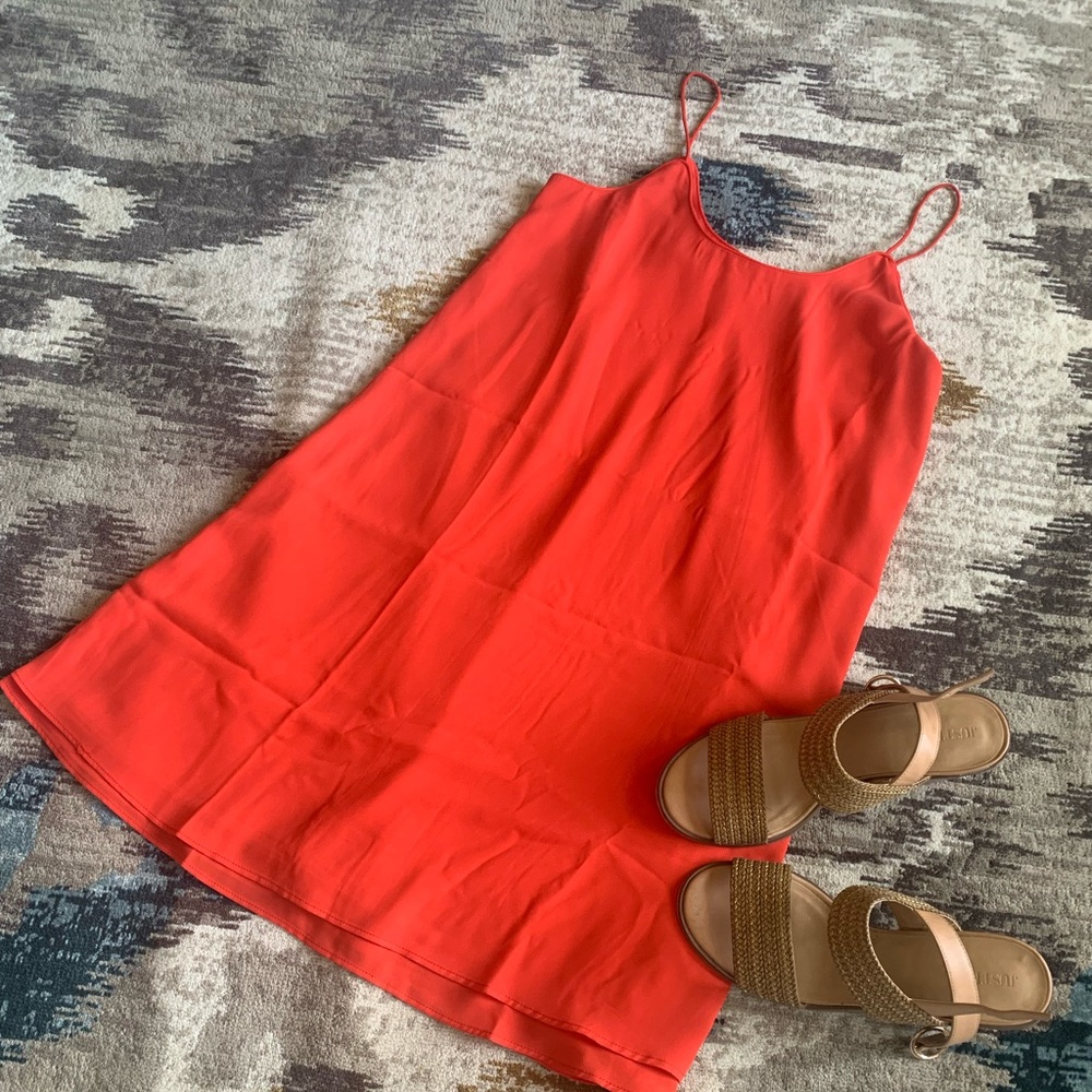 Coral cami shift dress | tank top dress